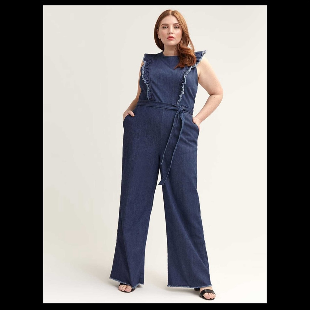 Rachel Roy Dark wash jumpsuit